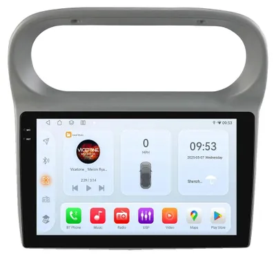 Productafbeelding van Multimediaspeler voor auto, displaygrootte, spraakbesturing, compatibel met Renault Twingo 2005 - 2013, model QS6 (6GB 64GB)