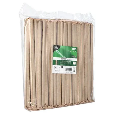 Produktbild von Shake-Halme Papier Ø 8 mm · 25 cm schwarz einzeln gehüllt