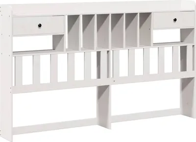Produktbild von vidaXL Kopfteil mit Stauraum Weiß 180 cm Massivholz Kiefer
