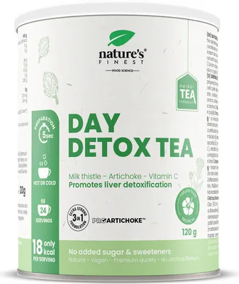 Produktbild von Nature's Finest Day Detox Tea - mit Mariendistel, Artischocke & Vitaminen - 120 g