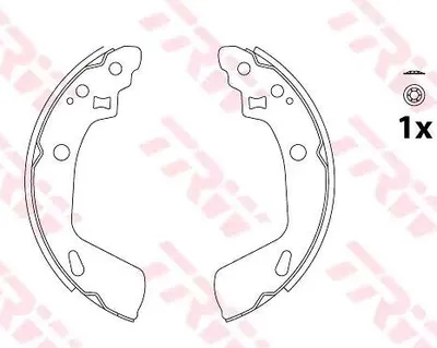 Produktbild von TRW Bremsbackensatz Trommelbremse Hinten für SUZUKI SWIFT IV (FZ, NZ) 200mm GS8818