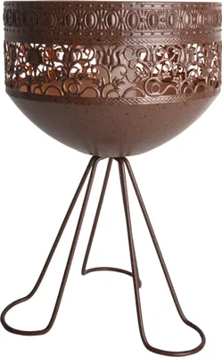 Produktbild von Näve Leuchten LED Deko-/Solarleuchte "ROME" H: 34,5cm inkl. Standfuß LED Deko-/Solarleuchte "ROME" H: 34,5cm inkl. Standfuß LED Deko-/Solarleuchte "ROME" H: 34,5cm inkl. Standfuß, Lampe für den Außenbereich im Landhaus Stil, aus Metall und Kunststoff in rost, 34,5 cm hoch, Ø 22 cm, LED Platine – mit Schiebeschalter – Dämmerungssensor