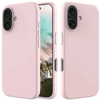 Produktbild von MobyDefend Hülle für iPhone 16 - Matte Silikon Schutzhülle - Rosa
