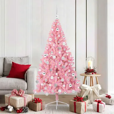 Zdjęcie produktu dla Maison Exclusive – Sztuczna choinka bożonarodzeniowa z oświetleniem, różowa, 180 cm, PVC