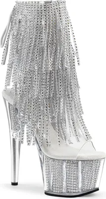 Obrázok produktu pre ADORE-1017SRS Dámske lodičky Pleaser, Transparent Silver , EU 44, US 14