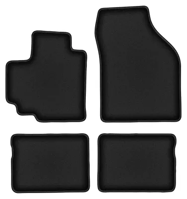 Image de Tapis de sol en moquette pour Suzuki Celerio 2014- (à hayon) – jeu 4 pièces, noirs, sur mesure – Wielganizator DURBAN