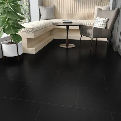 Productafbeelding van Solidchoice - Set van 15 Zelfklevende PVC Vloertegels in Zwart
