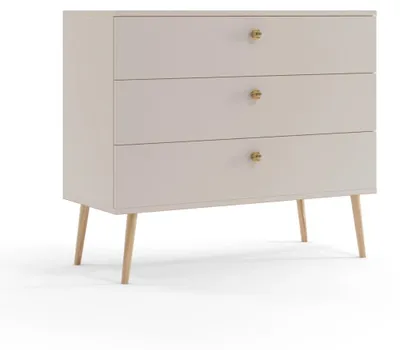 Zdjęcie produktu dla Komoda LEBEL 2 z szufladami 100cm kaszmirowa
