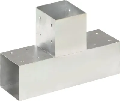 Produktbild von vidaXL Pfostenverbinder 4 Stk. T-Form Verzinktes Metall 91 x 91 mm