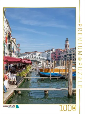 Produktbild von CALVENDO Puzzle Venedig - Canal Grande und Rialtobrücke | 1000 Teile Lege-Größe 64x48cm Foto-Puzzle für glückliche Stunden