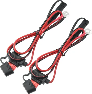 Produktbild von 2 Stück Auto 2ft 18AWG SAE zu Ring Kabelbaum Schnellkupplung