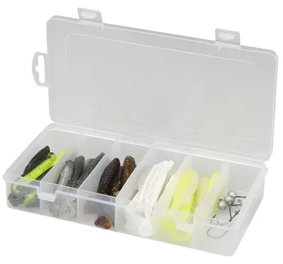 Produktbild von Savage Gear Fat Minnow T-Tail Kit - 30 Gummifische + 6 Jigköpfe