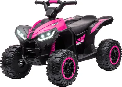 Produktbild von Elektro Kinderquad für 3-5 Jahre, 3-6 km/h, mit Licht & Musik, bis 25kg, Rosa/Schwarz - Spielzeugauto für Kinder