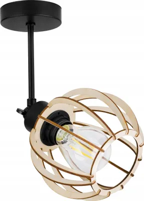 Image de Suspension moderne en bois avec éclairage LED