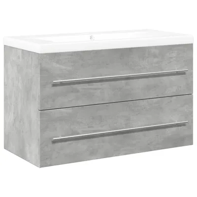 Immagine prodotto di vidaXL Set di mobili da bagno a 2 pezzi in legno grigio cemento