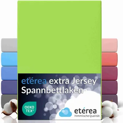 Obrázek produktu pro etérea Extra jersey prostěradlo jablečně zelené 180x200 - 200x220 cm