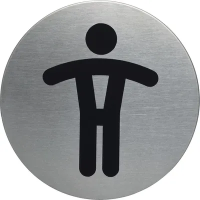 Obrázok produktu pre Piktogram "WC Herren" z nehrdzavejúcej ocele, balenie po 5 ks