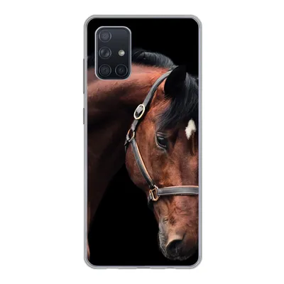 Produktbild von MuchoWow® Handyhülle Schutzhülle Hülle für Samsung Galaxy A51 Pferd - Leicht - Halfter Silikon Softcase Handy Hülle - Schutzabdeckung