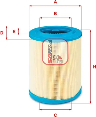 Obrázok produktu pre SOFIMA S 7606 A – vzduchový filter pre vozidlo ALFA ROMEO 159 Sportwagon (939)