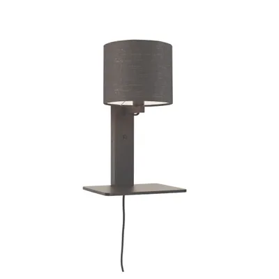 Produktbild von GOOD&MOJO - Wandlampe Andes - Bambus Schwarz/Dunkelgrau - 19x24x36cm