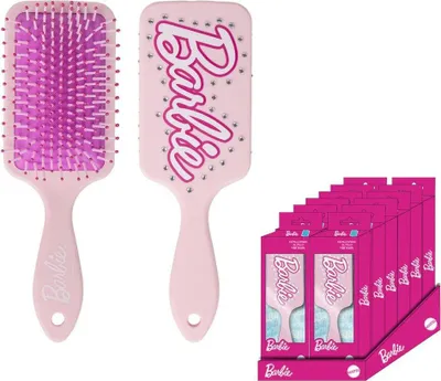 Produktbild von Barbie Haarbürste Pink mit Stein Design 22cm Mädchen Bürste