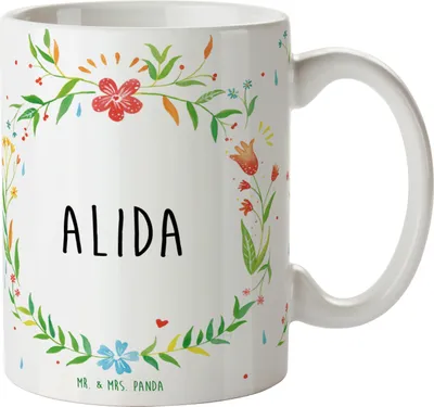 Produktbild von Mr. & Mrs. Panda Becher Alida - Geschenk, Kaffeebecher, Tasse, Keramiktasse, Kaffeetasse, kakaobecher