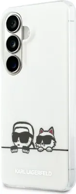 Immagine prodotto di Custodia per cellulare Galaxy S26, Lagerfeld IML Print MagSafe, trasparente con Karl Lagerfeld e il suo gatto Choupette