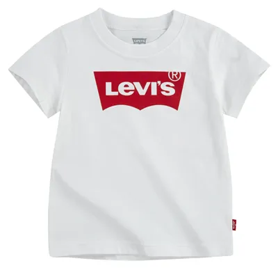 Obrázek produktu pro Tričko s krátkým rukávem a asymetrickým střihem "batwing" od značky Levi's Kids, bílé barvy, pro chlapce, velikost 6 měsíců