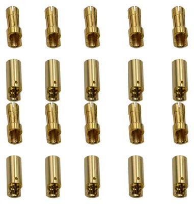 Produktbild von 10 Paar 5,5 mm Goldkontaktstecker Verbinder (Stecker/Buchse) Bananenstecker