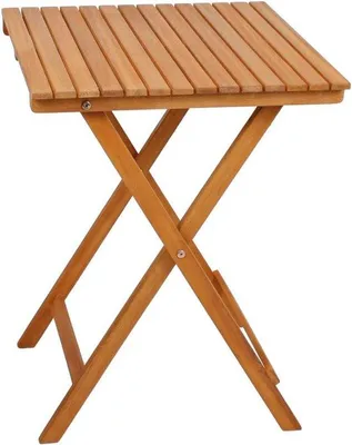 Productafbeelding van Balkontafel van Acaciahout - Bistrotafel, Klaptafel, Tuintafel - 72 x 55 x 55 cm