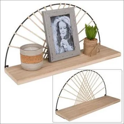 Produktbild von Makramee Holz-Metall Regal, 12,5 cm breit, 22 cm hoch