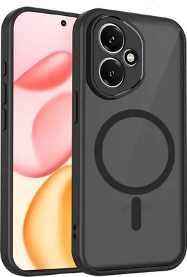 Immagine prodotto di Custodia magnetica per Honor 400, custodia rigida traslucida in PC con cornice morbida in TPU Nero
