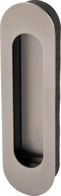 Produktbild von Marchesi Schiebetürmuschel oval 155 x 45 x 2 mm Edelstahl matt  Einlassmaß 150 x 40 x 19 mm