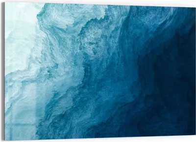 Produktbild von DEQORI Magnettafel Glas 60x40 cm 'Aufgewühlte Wellen' beschreibbar Whiteboard