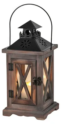 Image de Support en bois pour bougie, décor vintage