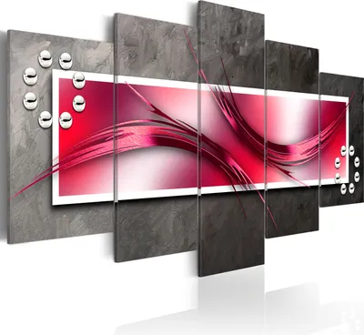 Zdjęcie produktu dla Canvas obrazy 200x100 cm 020101- 136 włóknina canvas obraz 5 szt art print nowoczesna grafika ścienna XXL dekoracja ścienna design obraz ścienny ABSTRAKT
