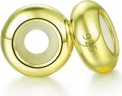 Produktbild von 925 Sterling Silber Gummi Stopper Charm für Armbänder Goldcharm