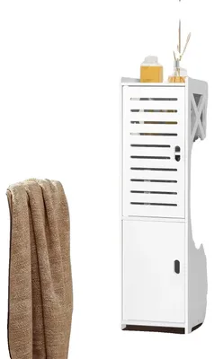Immagine prodotto di Mobili da bagno, mobiletto angolare per carta igienica, organizer salvaspazio, BIANCO