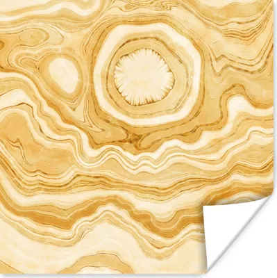 Produktbild von MuchoWow® Poster Achat - Edelsteine - Gold 100x100 cm - Babyzimmer