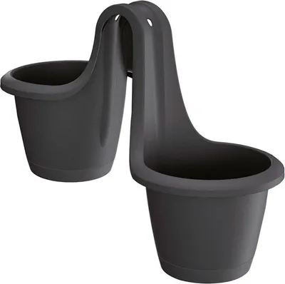 Obrázok produktu pre Kvetináč závesný RESPANA TWINS antracit 46,3 cm
