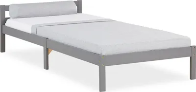 Image de Lit en Bois Massif Lit Enfant 90x200 cm Lit Futon Pin avec Sommier à Lattes