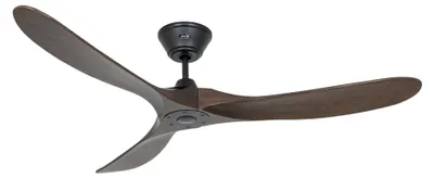 Zdjęcie produktu dla Energooszczędny wentylator sufitowy z pilotem Eco Genuino Matt Black / Walnut 152 cm