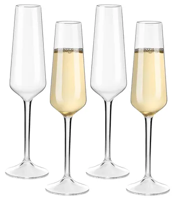 Champagnedrinkgläser aus Kunststoff, 224 ml, 4 Stück, unzerbrechlich