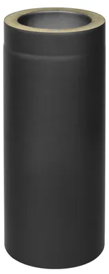 Produktbild von Raik Coltherm Längenelement 150mm schwarz doppelwandig L: 500mm für Rauchrohr / Ofenrohr