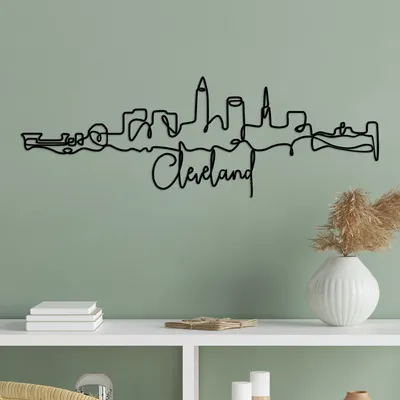 Obrázok produktu pre Wallity, Cleveland- DYU1161, čierna, iné bytové dekorácie, 120 x 44 x 1,5 cm, 100% kov