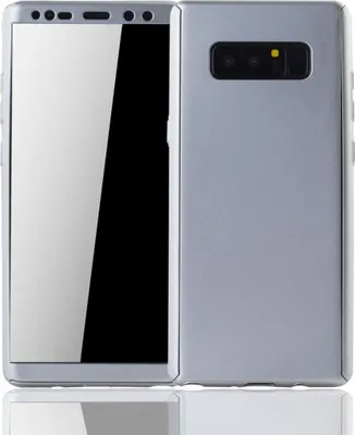 Produktbild von Handyhülle Schutzhülle für Samsung Galaxy Note 8 Full Case Cover Displayschutz 360 Silber