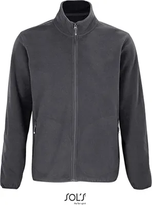 Produktbild von SOLs 03823 | MenŽs Factor Zipped Herren Fleece Jacke - Farbe: Charcoal Grey (Solid) - Größe: XL