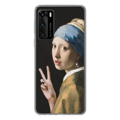 Produktbild von MuchoWow® Handyhülle Schutzhülle Hülle für Huawei P40 Malerei - Vermeer - Alte Meister Silikon Softcase Handy Hülle - Handytasche