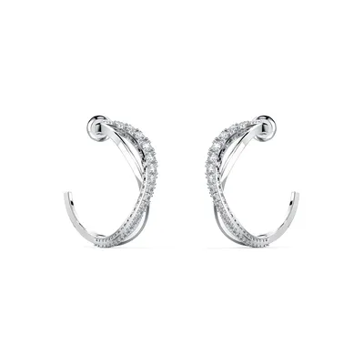 Produktbild von Ohrringen Kreisförmig Swarovski Silber Kollektion Twist - frau