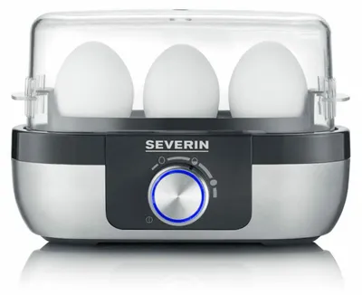 Productafbeelding van SEVERIN EK 3163 - SEVERIN eierkoker EK 3163, geschikt voor 3 eieren, roestvrij staal / zwart